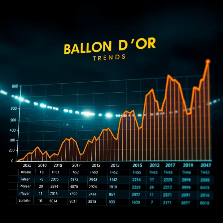 Graph showing the fluctuating Ballon d'Or odds for leading football players on Campobet platform