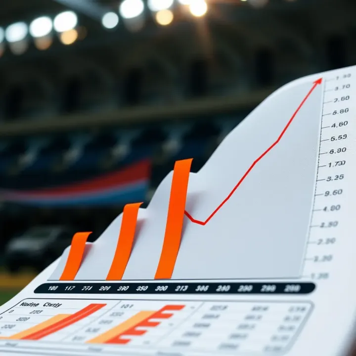 Graph illustrating betting strategy success and risk management concepts
