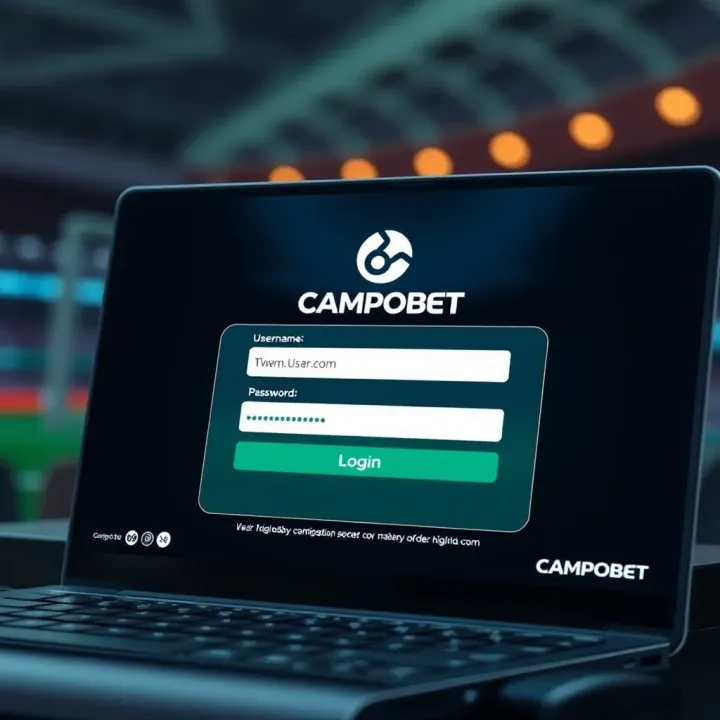 Secure login screen for Campobet admin portal with username and password fields