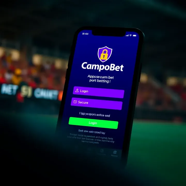 Secure login screen of Campobet app highlighting app security features