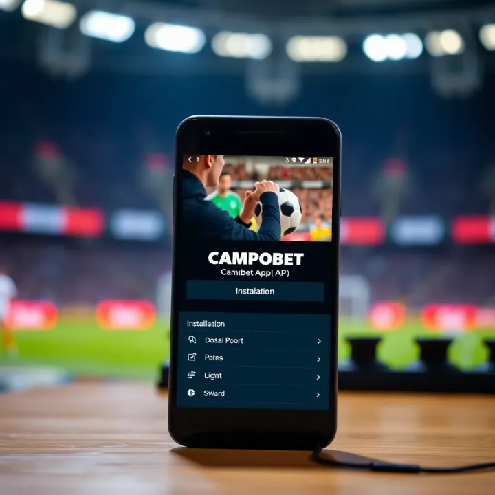 Android smartphone displaying the Campobet app installation screen
