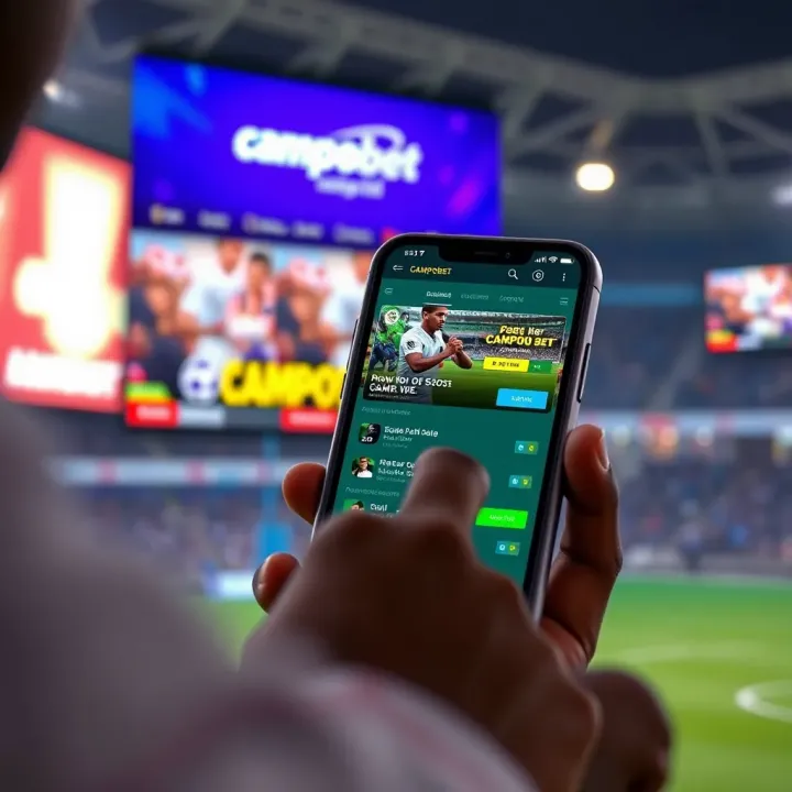 User navigating the Campobet app interface showcasing sports betting options