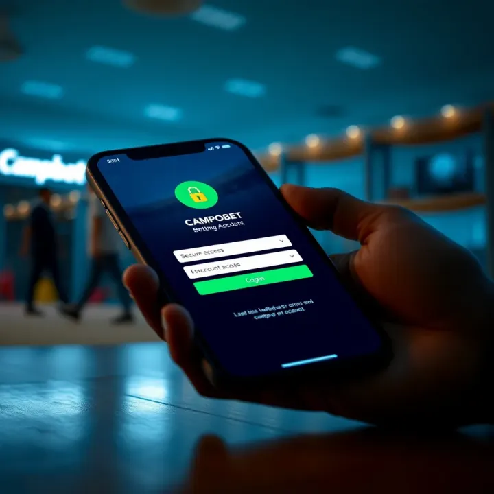 Secure login screen on Campobet app showing account access on smartphone