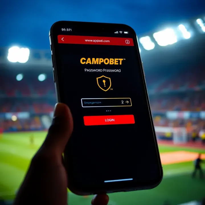 Secure login screen showing password protection on Campobet app