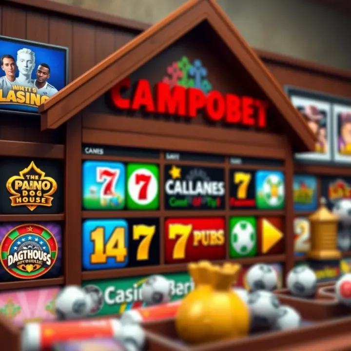 Colorful casino game icons representing diverse betting markets available on Campobet Dog House