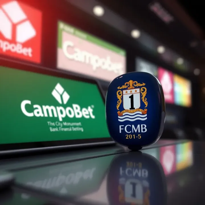 Logo of Campobet alongside First City Monument Bank emblem highlighting the partnership