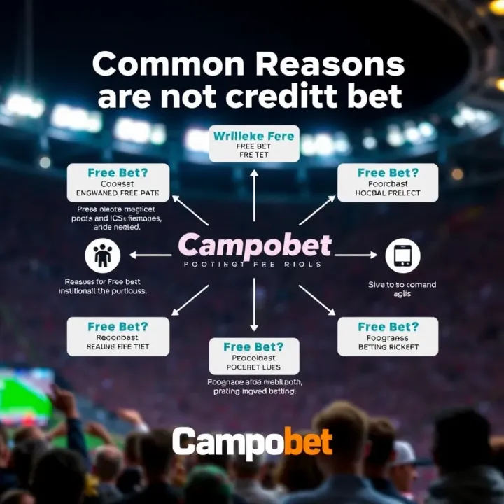 Common Reasons Free Bets Are Not Credited on Campobet Diagram illustrating common reasons why free bets might not be credited on betting platforms
