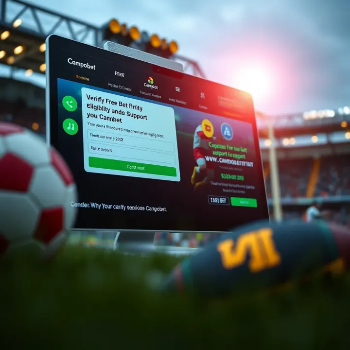 Verifying Free Bet Eligibility and Accessing Support on Campobet Screenshot showing how to verify free bet eligibility and contact customer support on Campobet website