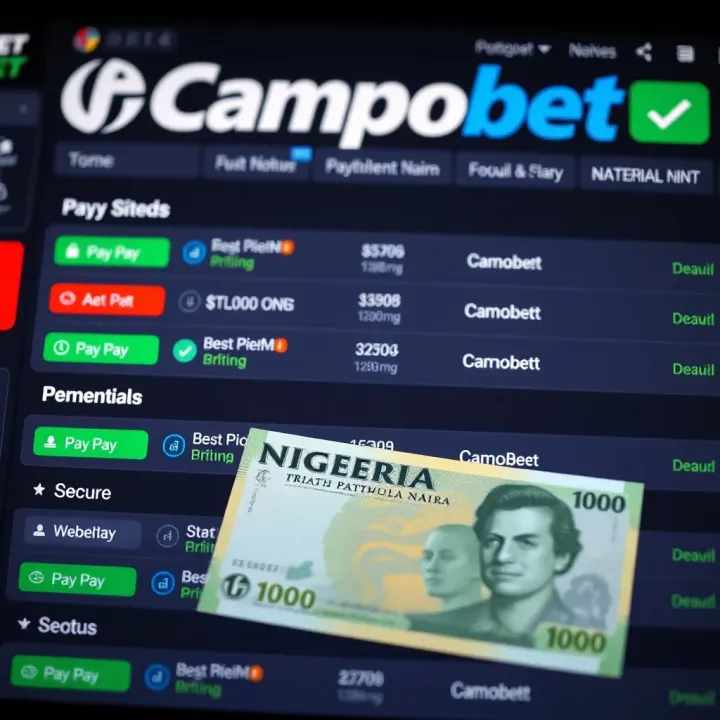 Secure online betting platform showing payment options with Nigerian Naira currency