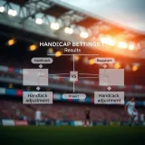 Diagram explaining how handicap adjustments impact match outcomes and betting results