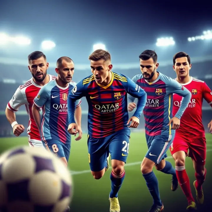 Visual representation of top football players and betting odds for La Liga 2026 season
