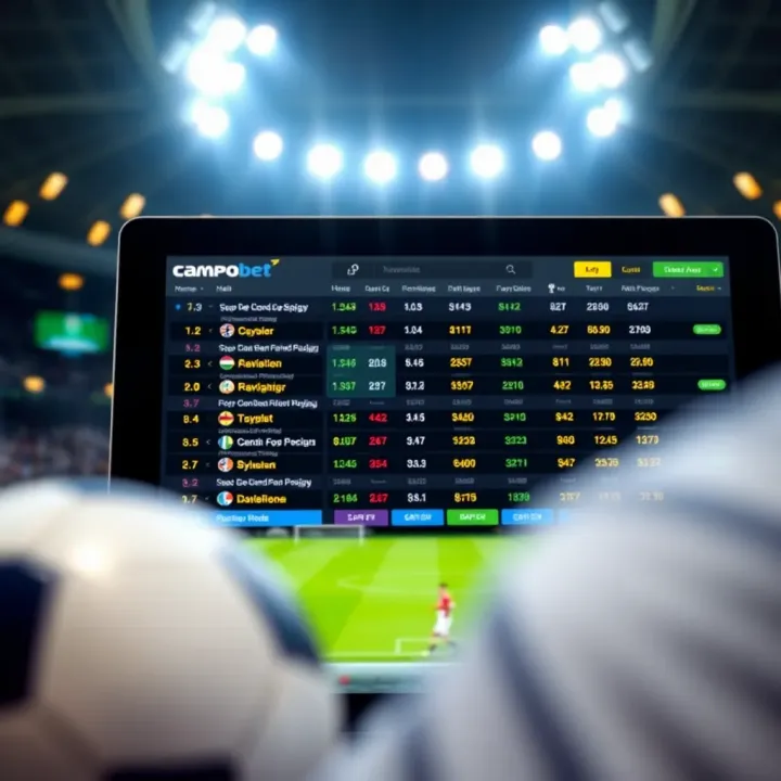 Digital interface showing dynamic sports betting odds on a popular platform