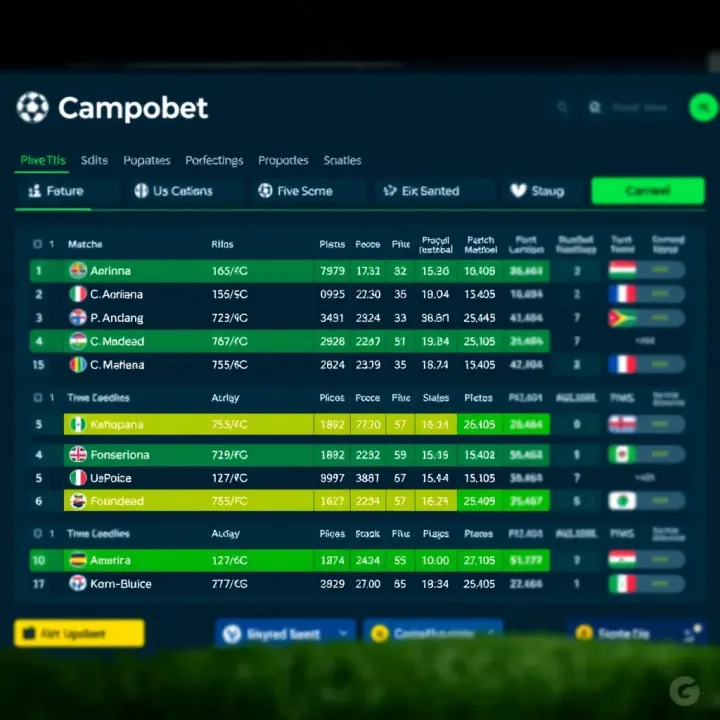 Real-Time Football Match Updates on Campobet Livescore Live football match updates on Campobet livescore platform showing current scores and match details