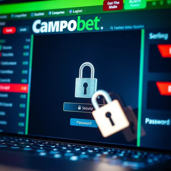 Secure login interface with password protection and security icons