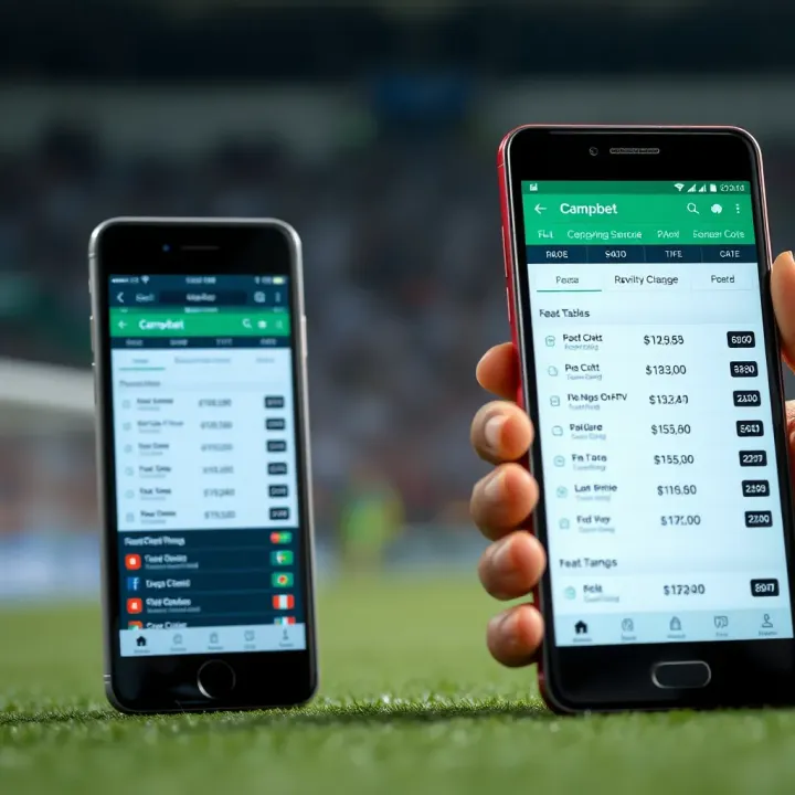 Comparison of old and new Campobet mobile versions on smartphones