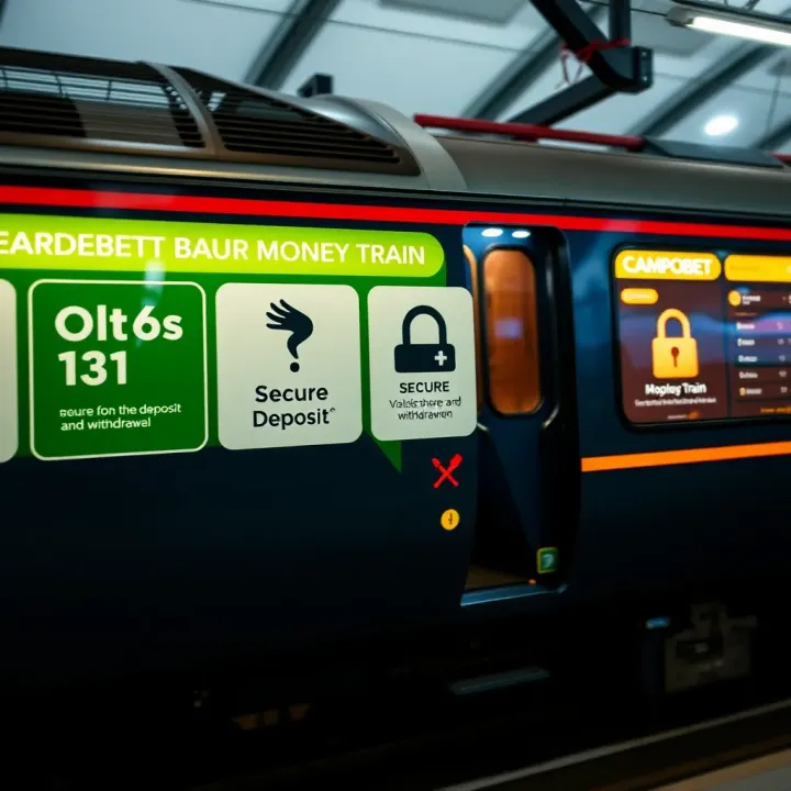 Campobet Money Train Secure Transactions Guide Visual guide illustrating secure deposit and withdrawal options on Campobet