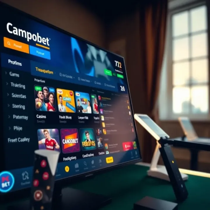 Online sports and casino betting platform interface showing game options and user dashboard