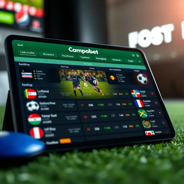 Overview of Sports Betting Choices on Campobet Nigeria User-friendly interface displaying various sports betting options on a digital device