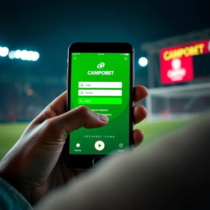 User logging into Campobet platform on a smartphone