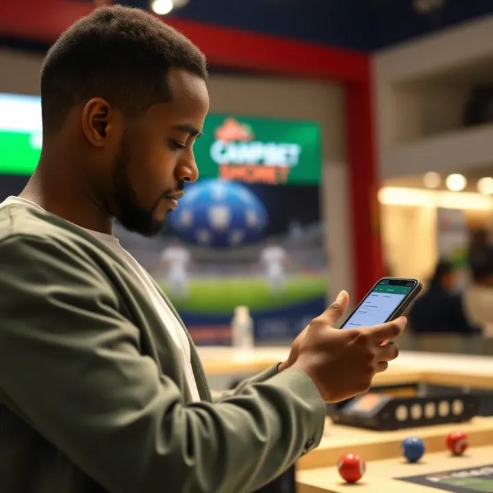 User registering on Campobet platform in Nigeria using mobile device