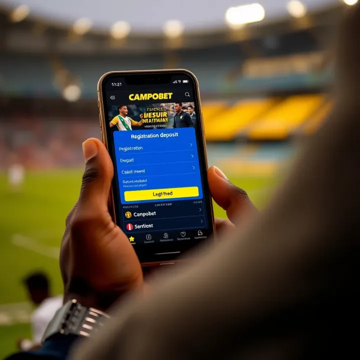 Mobile device showing registration and deposit process on Campobet Oldmobile for Nigerian bettors