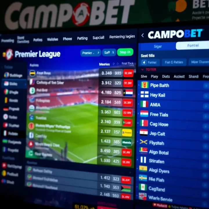 User interface showing Premier League betting options on Campobet platform