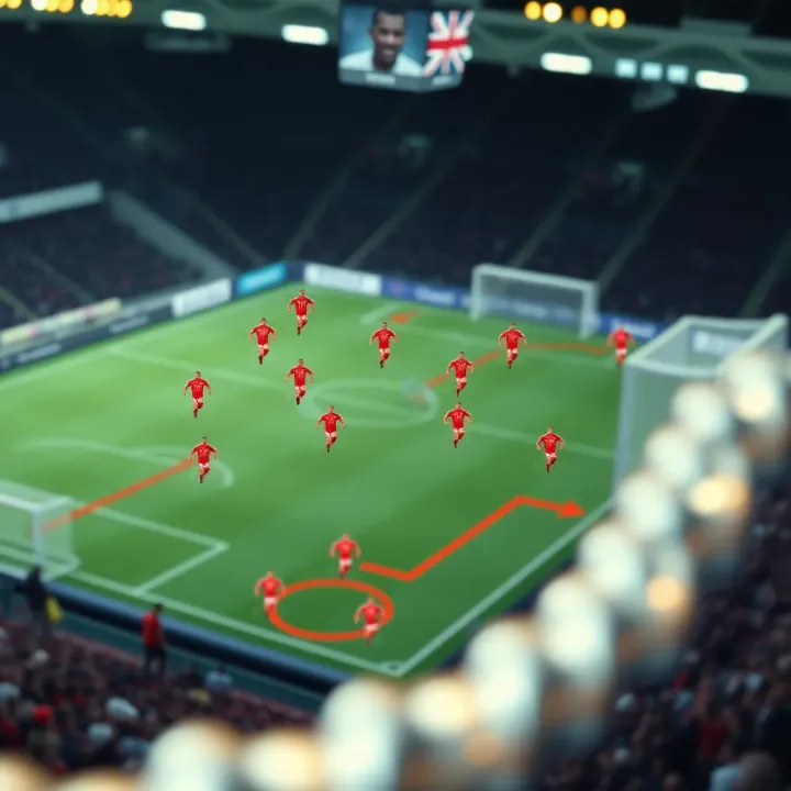 Diagram illustrating tactical formations and player fitness considerations for effective betting