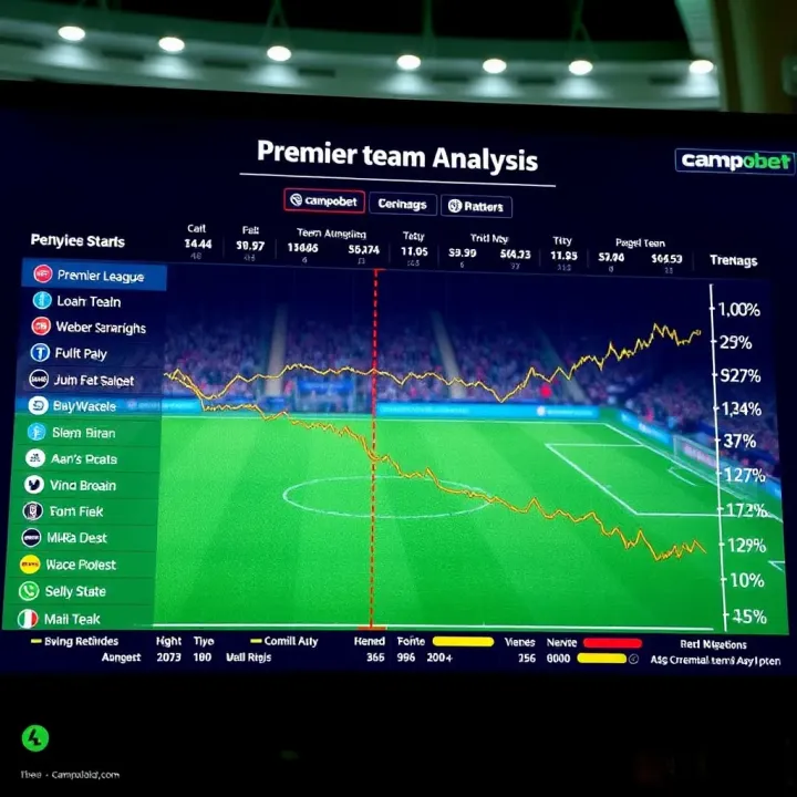 Detailed chart showing Premier League team performance trends and statistics