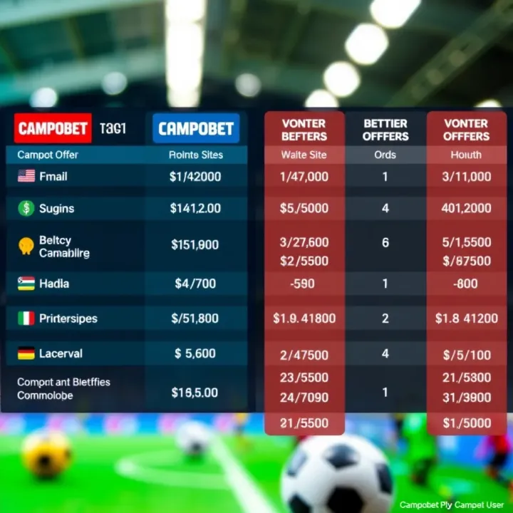Visual comparison of Campobet promotional offers with other betting sites highlighting benefits for Nigerian users