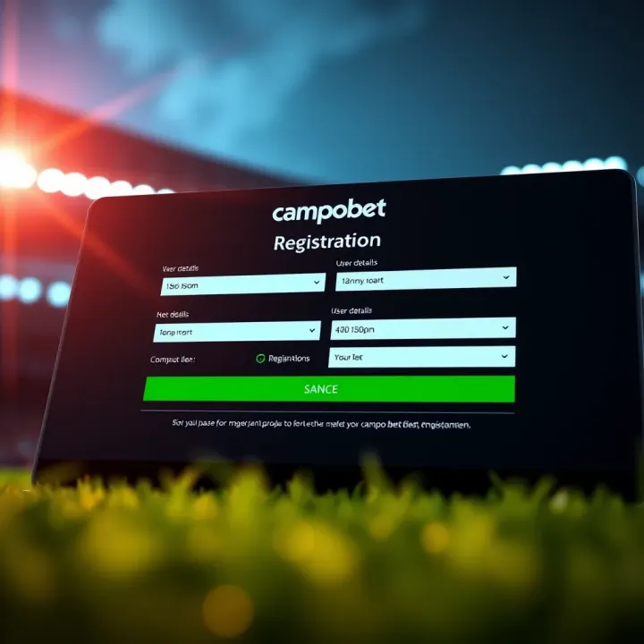 Screenshot of Campobet registration form showing fields for user details