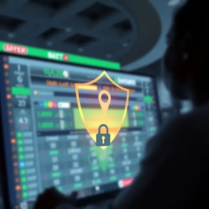 Ensuring User Safety and Scam Prevention on Campobet Illustration of online betting protection with shield symbol and secure connection icon