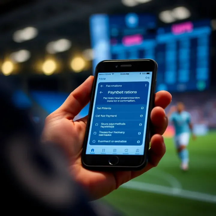 Mobile device displaying Campobet UK secure payment methods and transaction confirmation