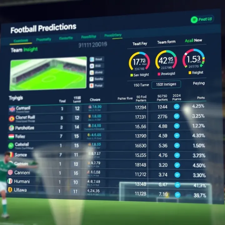 Team Performance and Player Insights for Football Predictions Analysis chart displaying team form and player statistics for weekend football predictions
