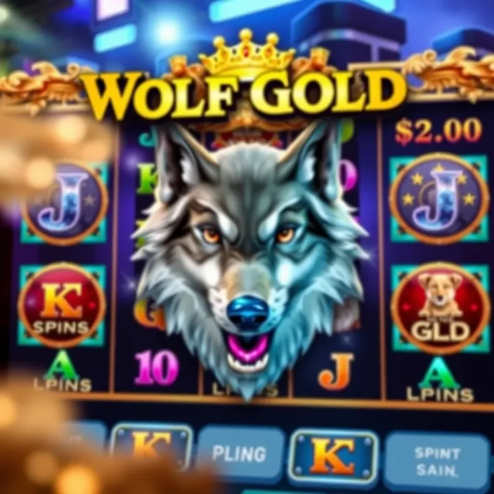 Wolf Gold Slot Game Display on Campobet Platform Exciting Wolf Gold slot game interface showcasing reels with vibrant symbols and jackpot prizes