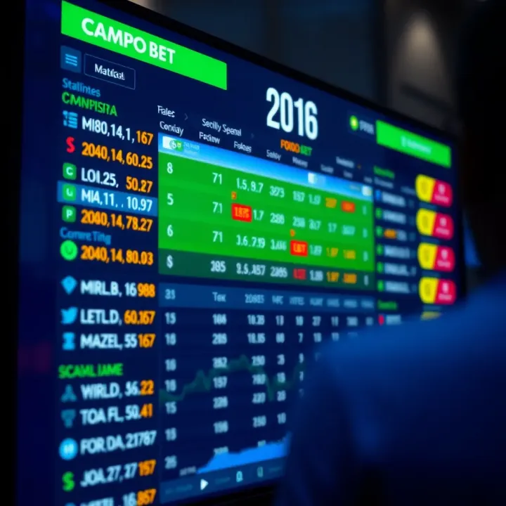 Digital interface displaying statistical football data and betting odds on a screen