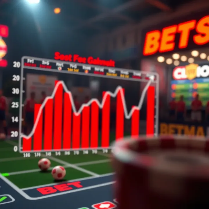 Graph illustrating smart bet management strategy with dynamic gameplay elements