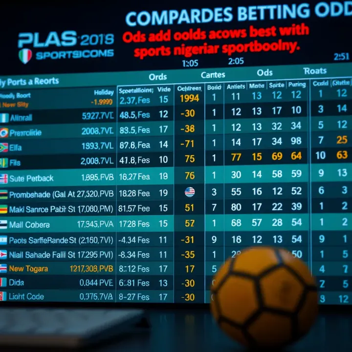 Comparison chart illustrating odds from various Nigerian sportsbooks highlighting the best betting options