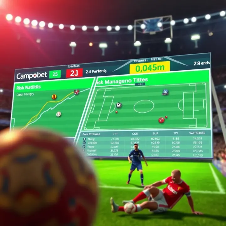Strategic football betting concept with graphical elements highlighting risk management and wagering tips for Nigerian bettors