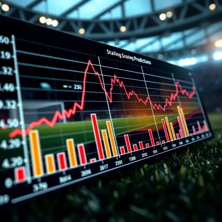 Graph showing statistical trends and patterns in football match results