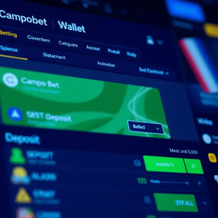 Digital wallet interface showing deposit options and balance on Campobet Nigeria sports betting site