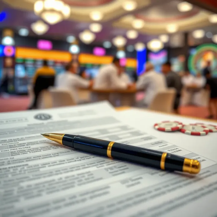 Licensing and Regulatory Compliance in Nigerian Gambling Sector Official documents and a pen representing licensing and regulatory compliance for gambling businesses