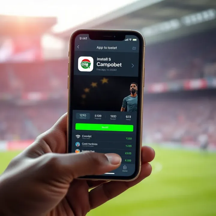 iPhone screen showing installation progress of a betting application