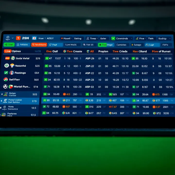 Interface of a popular Nigerian online betting platform displaying live odds and options