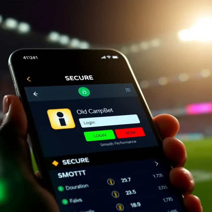 Secure login and smooth performance indicators displayed within the Old Campobet mobile app for Nigerian online bettors