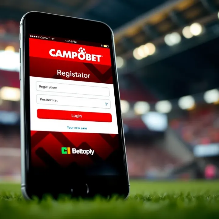 User interface showing registration form on Old Campobet mobile platform