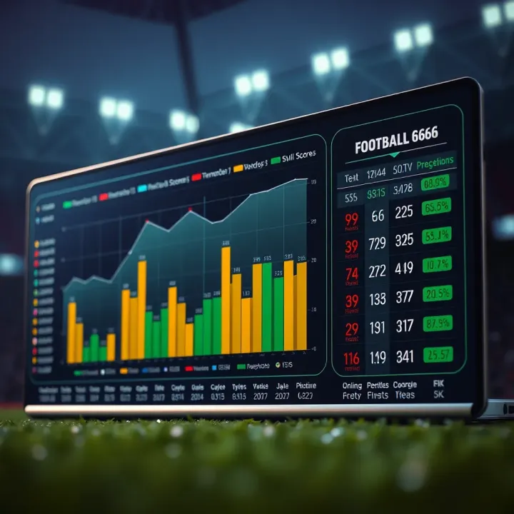 Graph displaying football match statistics and score probabilities