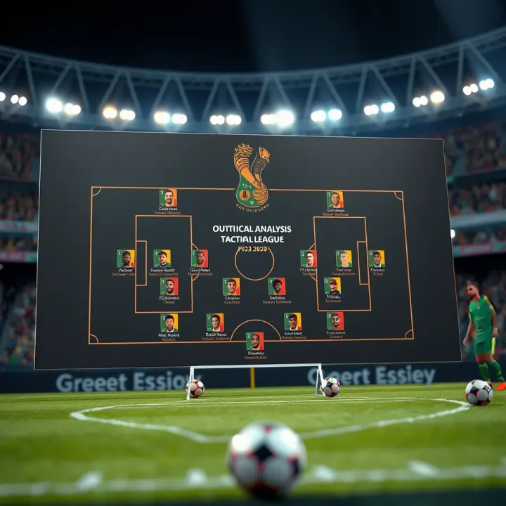 Tactical football strategy board illustrating team formations and player positions in PSL