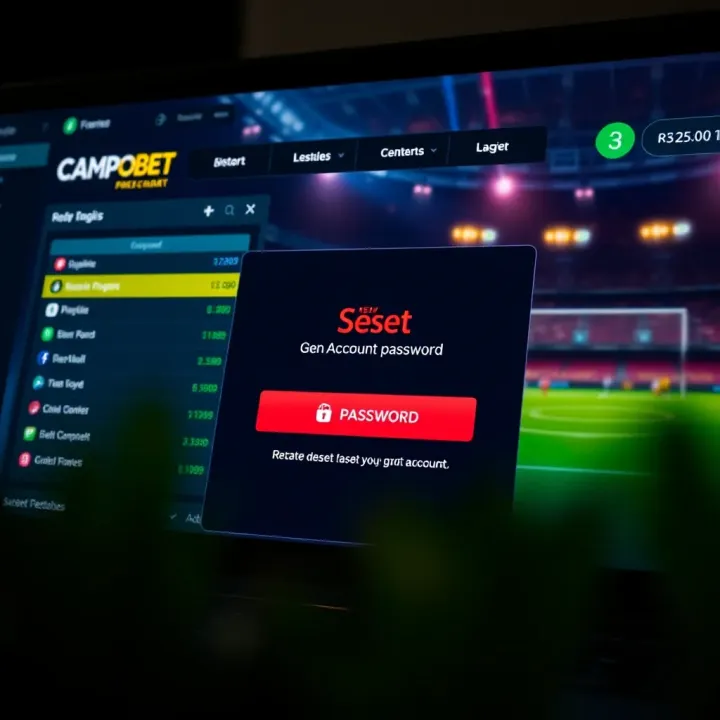 Secure login screen showing password reset option on Campobet platform