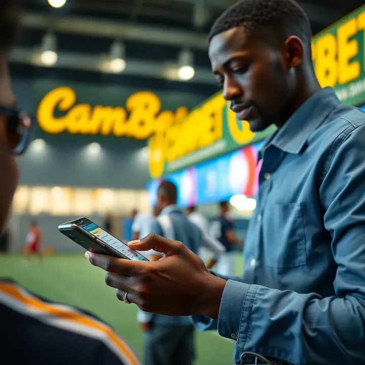 User registering an account on a betting platform using a smartphone