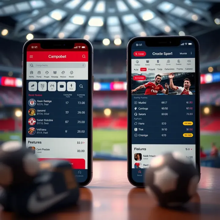 Visual comparison of old and modern mobile betting platforms highlighting features and usability